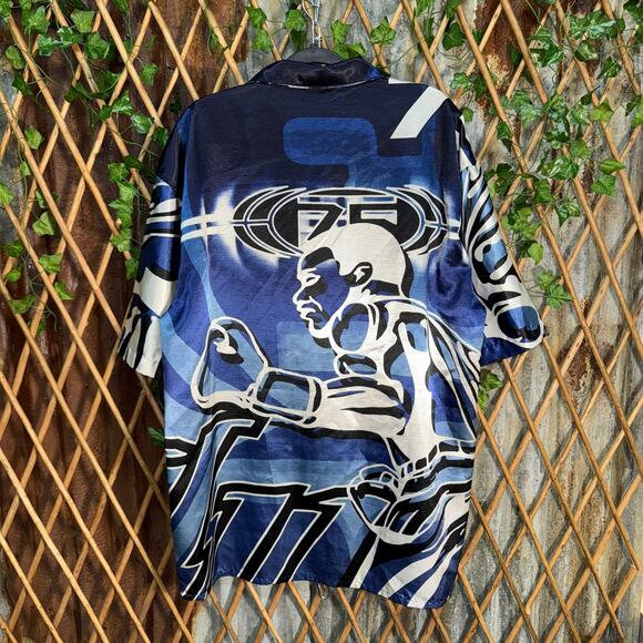 Vintage Y2K ZAM Muhammad Ali fat Albert fubu aop 00s T-shirt - Picture 2 of 4